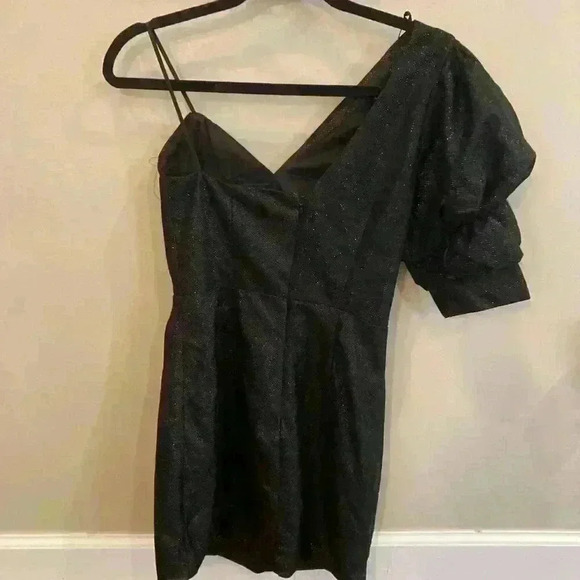 Do+Be Pleated One Shoulder Dress Perfect Black Cocktail Dress size Small i\ - Picture 5 of 9